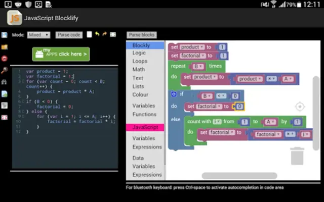 JavaScript Blocklify android App screenshot 6